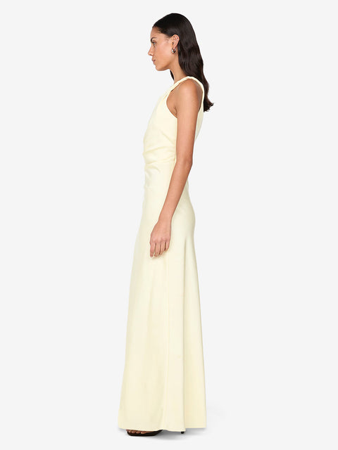 LUNETTA TWIST STRAP DRESS - ICE YELLOW