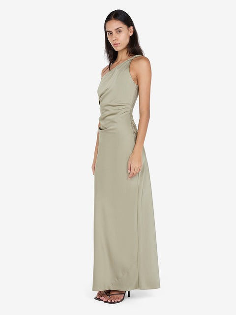 LUNETTA ASYM DRESS - SAGE