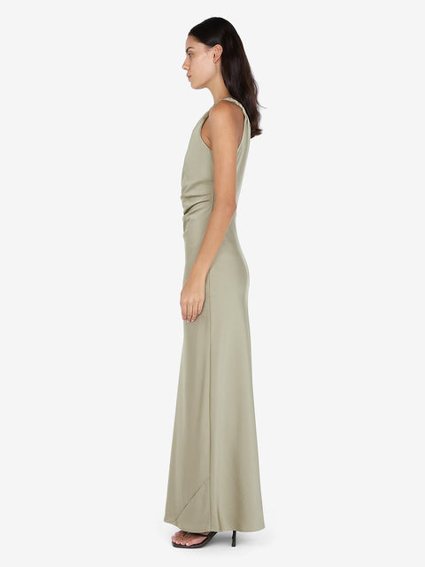 LUNETTA ASYM DRESS - SAGE
