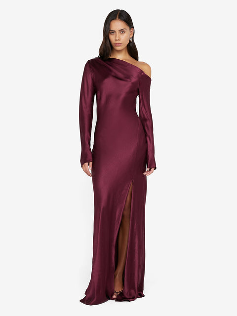 SIENA ASYM MAXI DRESS - PLUM