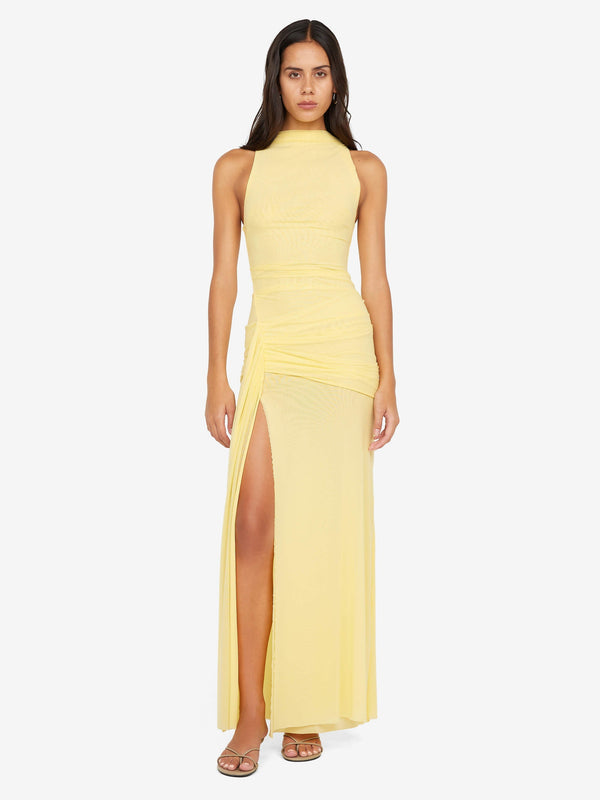 COLMAR WRAP MAXI DRESS - LEMON FLORAL BEC + BRIDGE US COLMAR WRAP MAXI DRESS - LEMON FLORAL BEC + BRIDGE US