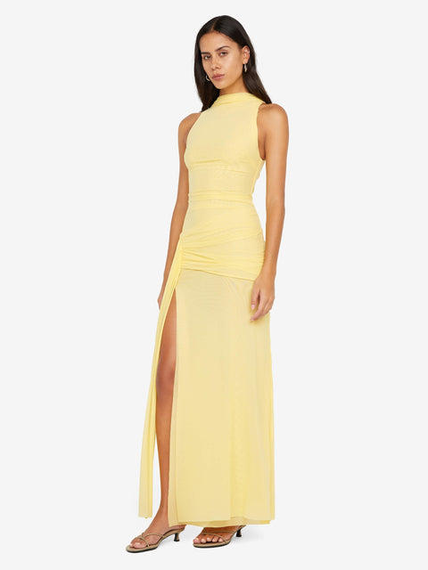 BLAINE DRAPE MAXI DRESS - BUTTER