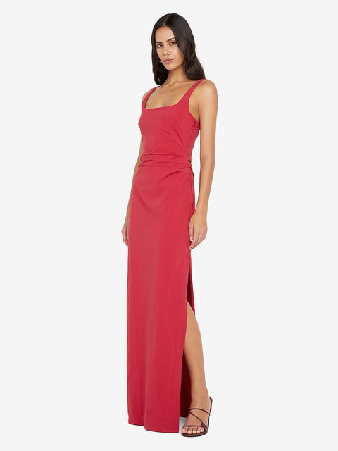 DANTE TUCK MAXI DRESS - CHERRY