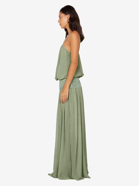 CAMILLE BLOUSON DRESS - PISTACHIO