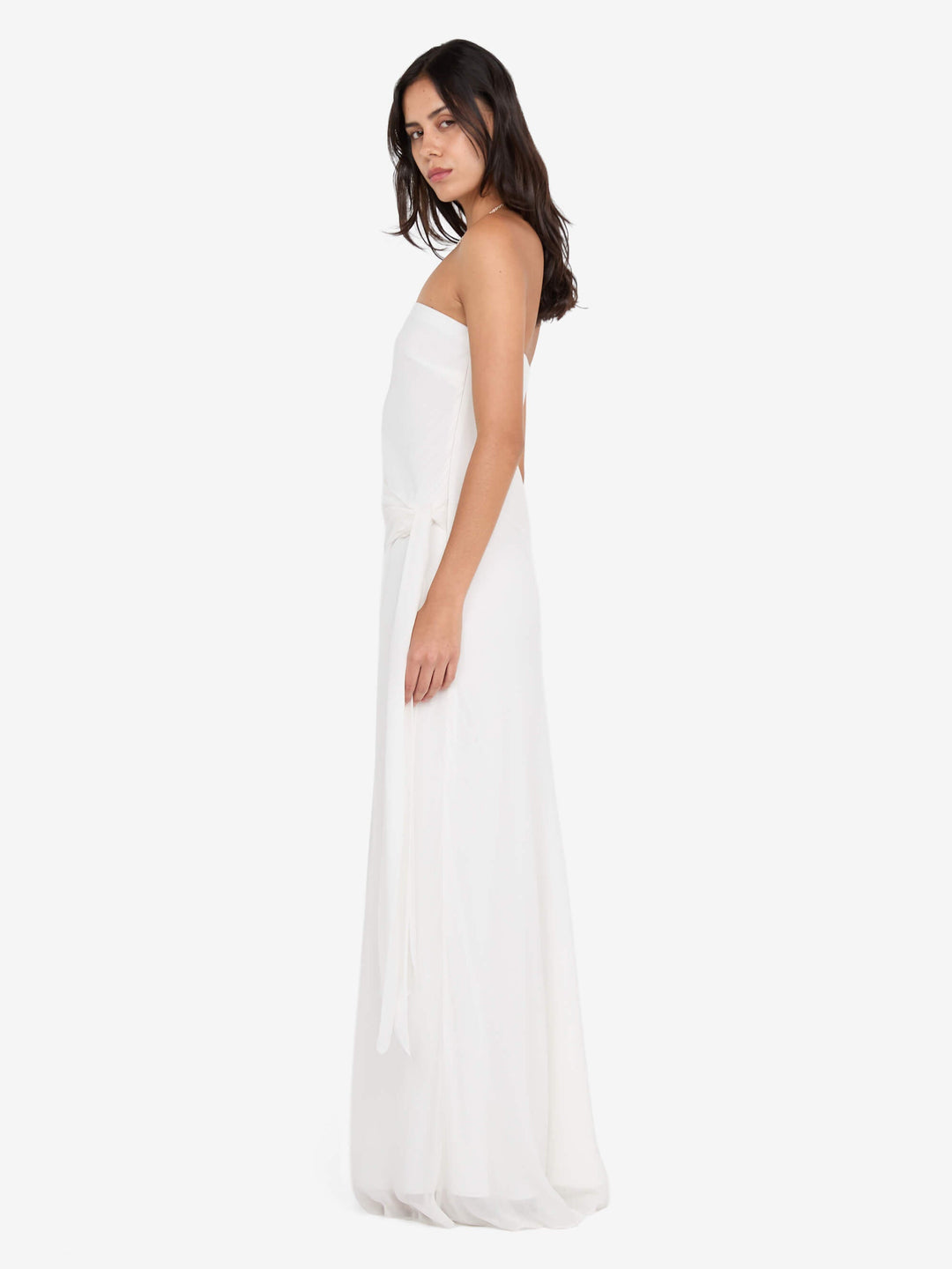 SONEVA STRAPLESS MAXI DRESS - IVORY