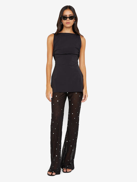 DOMENIC BOATNECK TOP - BLACK