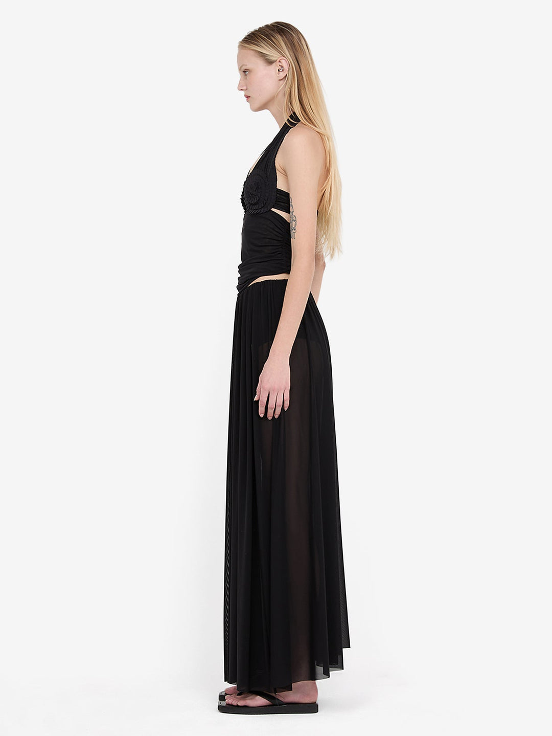 slim fit dress slacks Priscilla Halter Keyhole Mini Dress | Tie-Up Halter Mini Dress main image 0