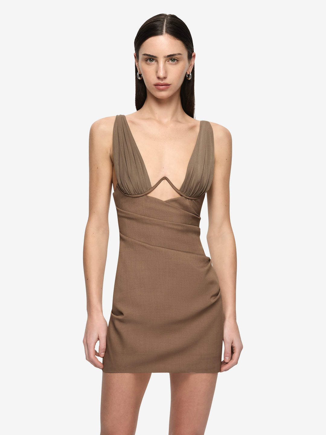 MIKA MINI DRESS - TAUPEE