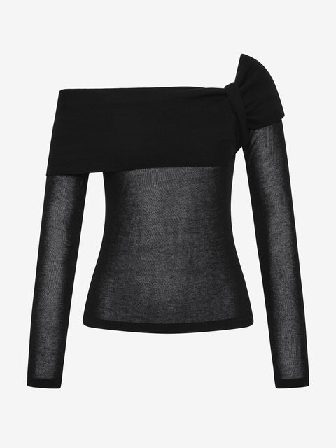BIANCE LONG SLEEVE TOP - BLACK