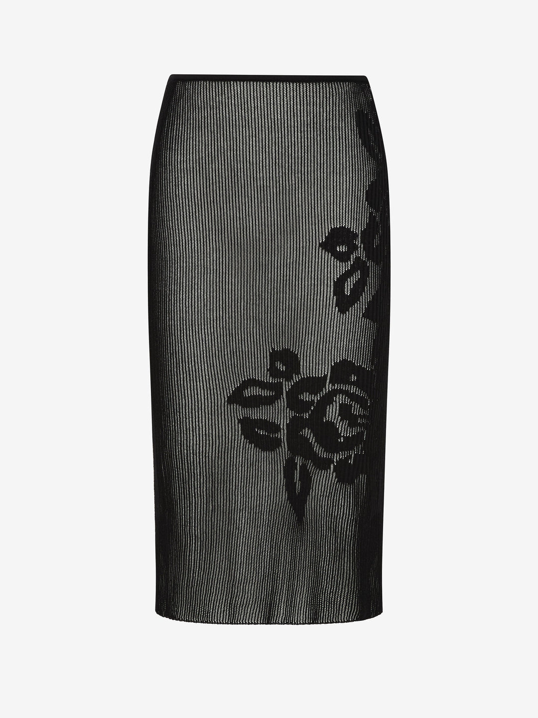 KORALI MIDI SKIRT - BLACK/IVORY