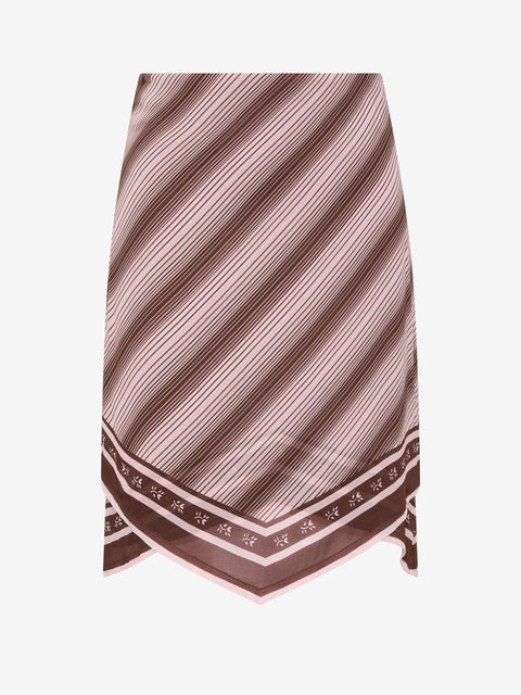 EVELY MIDI SKIRT - GEO SCARF PRINT
