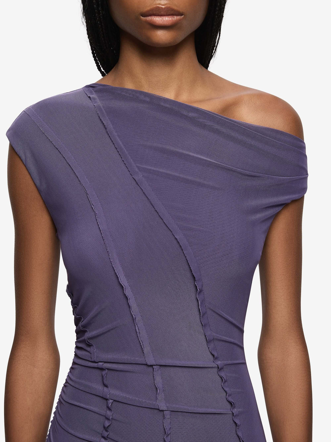 DELILA ASYM DRESS - AMETHYST
