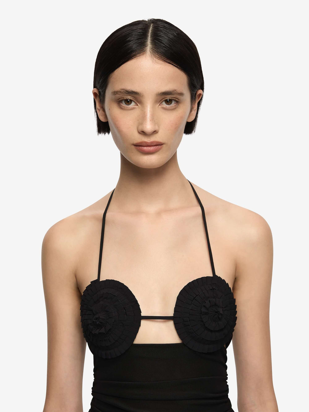 DELILA SPIRAL TOP - BLACK