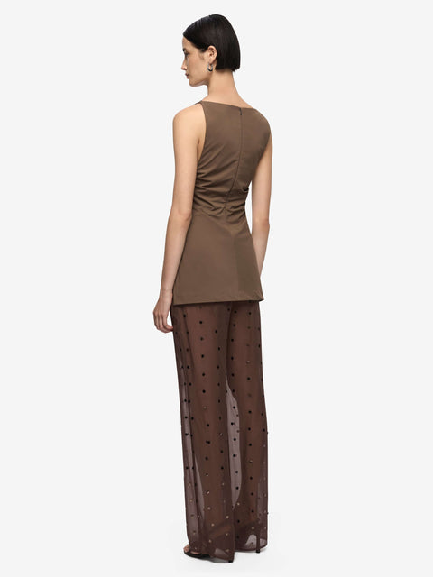 DOMENIC BOATNECK TOP - MILK CHOCOLATE
