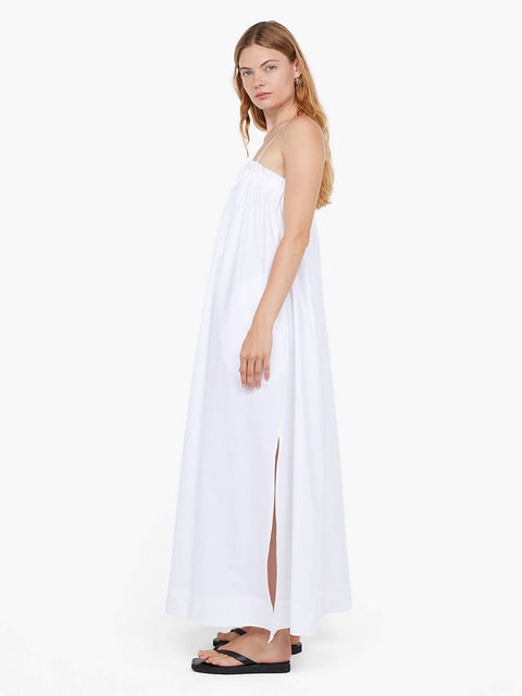 ALUCA PINTUCK MAXI DRESS - WHITE