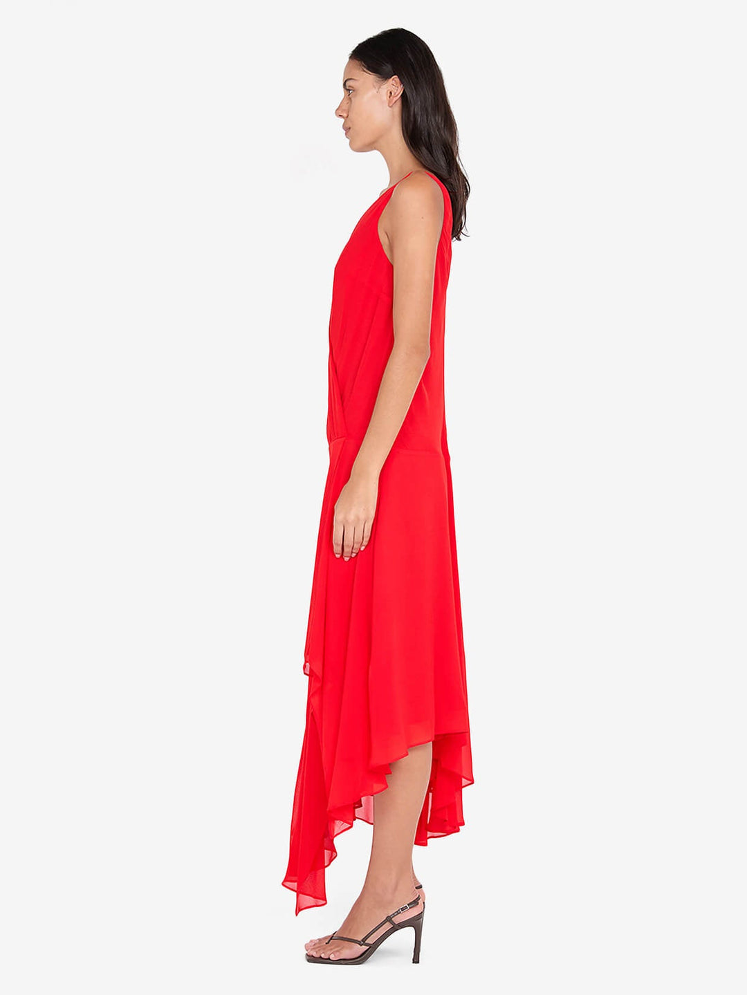 Rhone Wrap Asym Dress in Chilli - BEC + BRIDGE  BEC + BRIDGE US