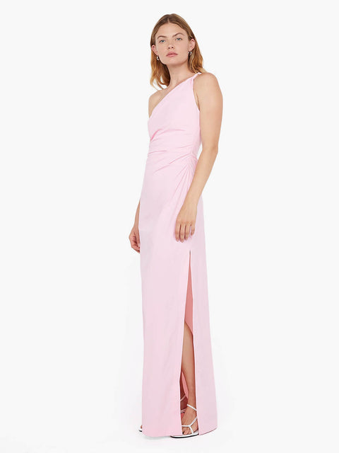 APOLLINE ASYM MAXI DRESS - POWDER PINK