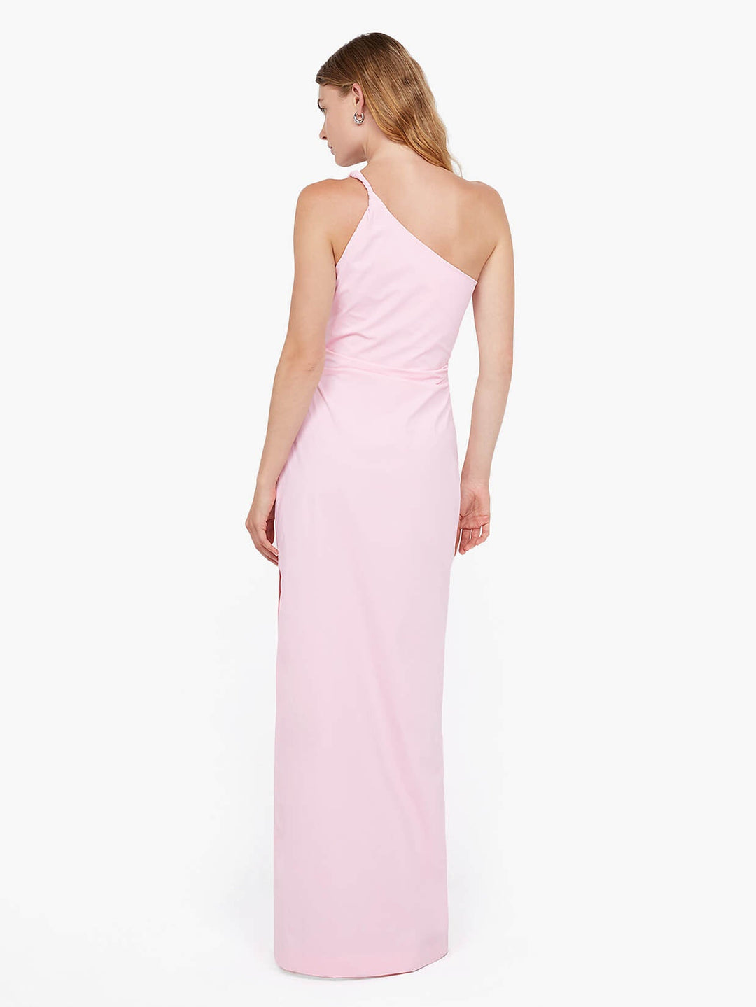APOLLINE ASYM MAXI DRESS - POWDER PINK