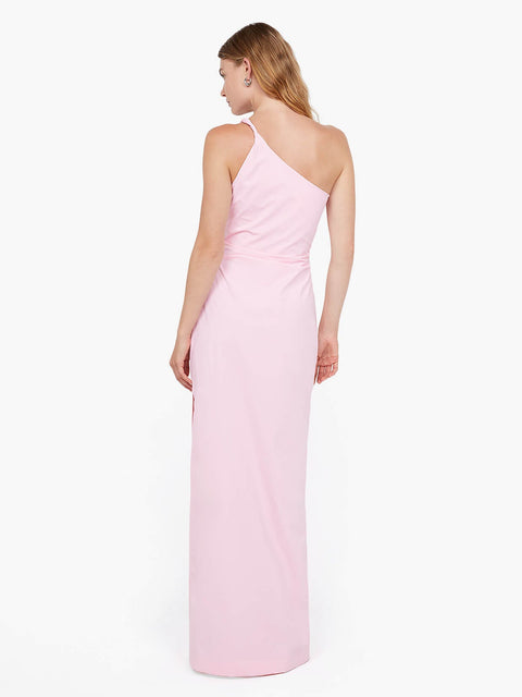 APOLLINE ASYM MAXI DRESS - POWDER PINK