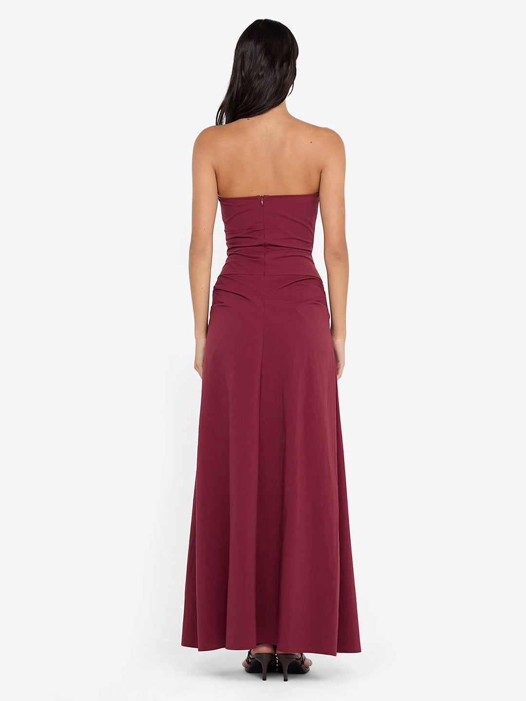 ANGELINA STRAPLESS MAXI DRESS - PLUM