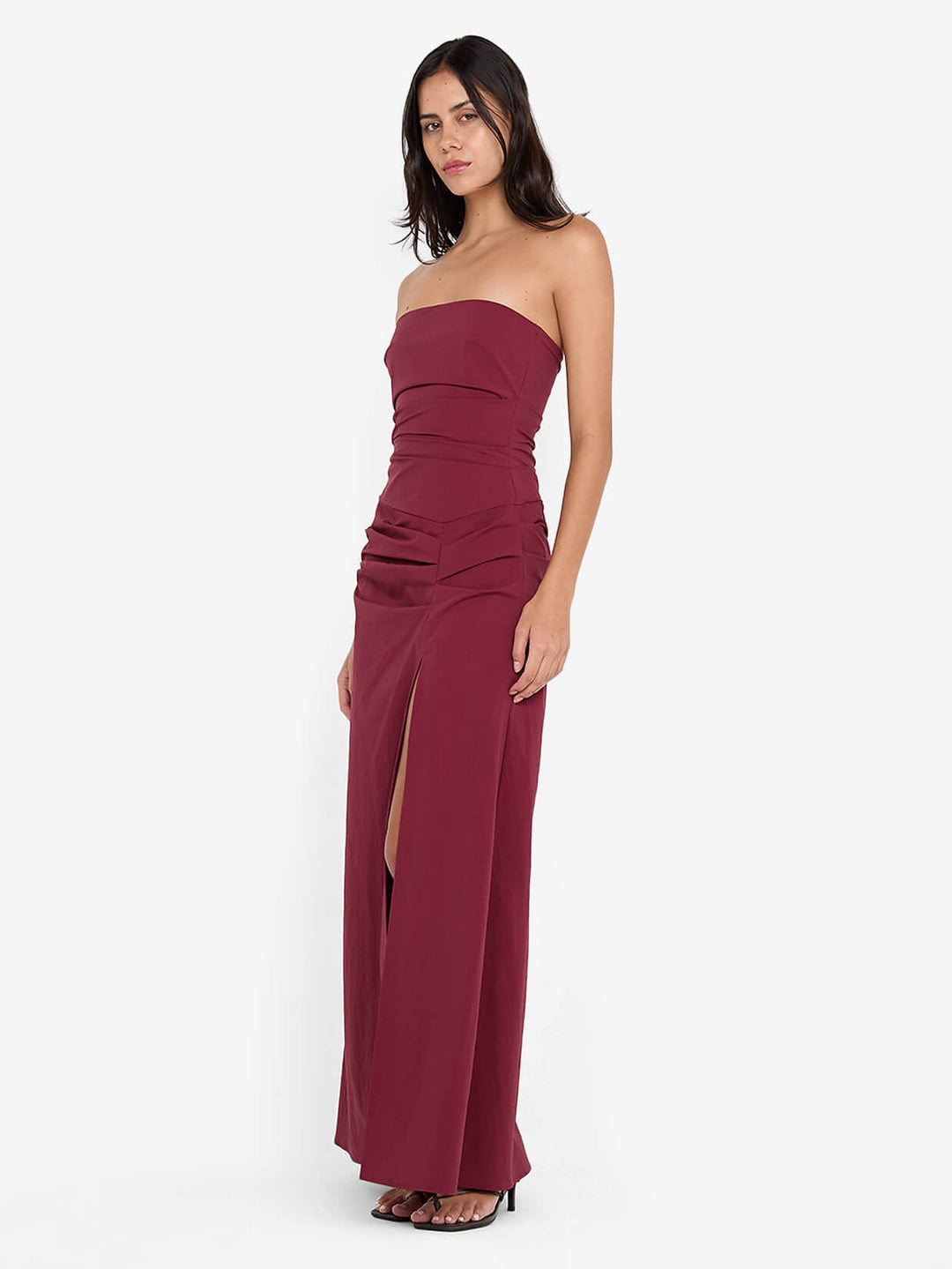 bec and bridge burgundy dress Bec & Bridge Caroline Long Sleeve Midi Dress Burgundy Size 8