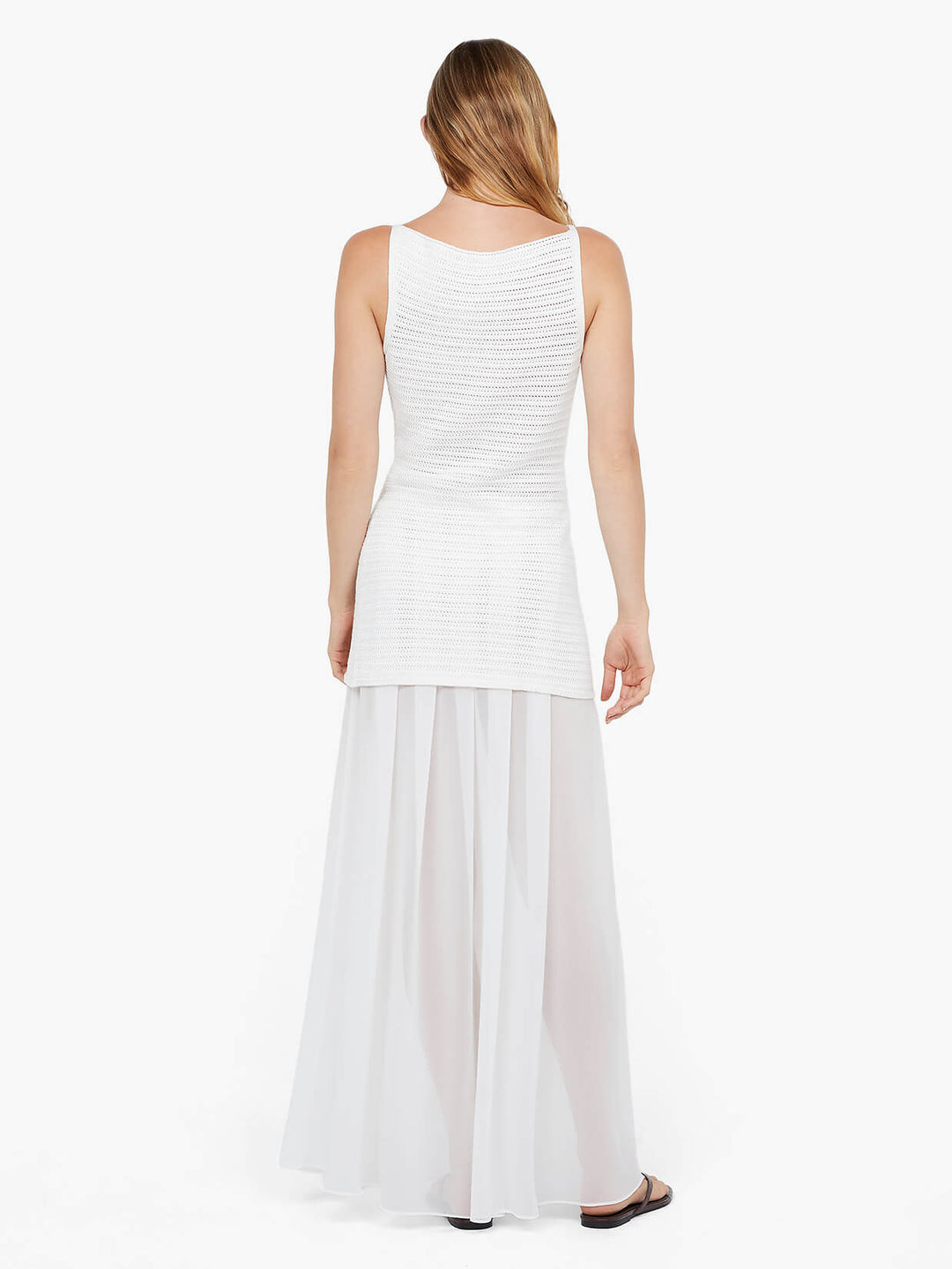 RAVYN BOAT NECK TOP - WHITE