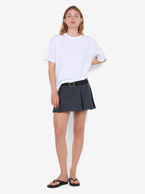 PERL MINI SKIRT - CHARCOAL