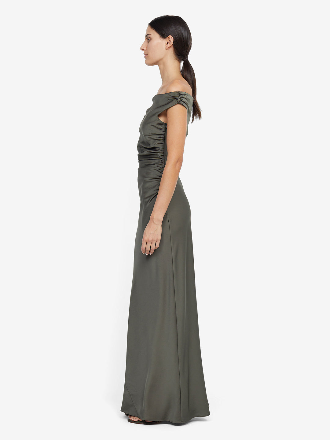 Eternity Off Shoulder Maxi in Dark Willow - BEC + BRIDGE BEC + BRIDGE US Eternity Off Shoulder Maxi in Dark Willow - BEC + BRIDGE BEC + BRIDGE US
