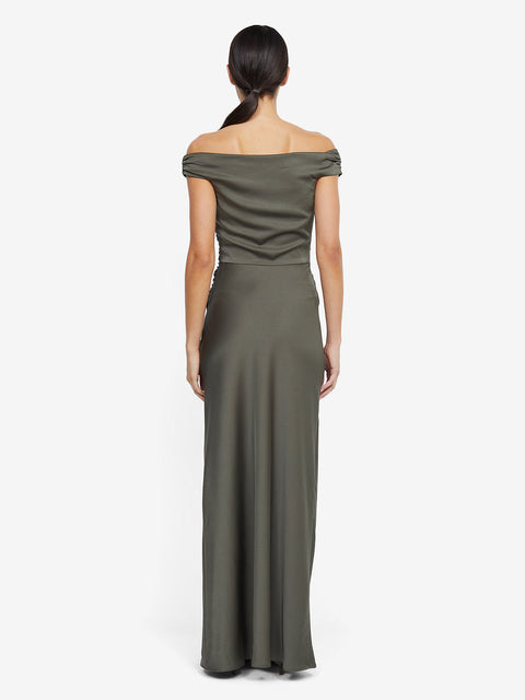 ETERNITY OFF SHOULDER MAXI - DARK WILLOW