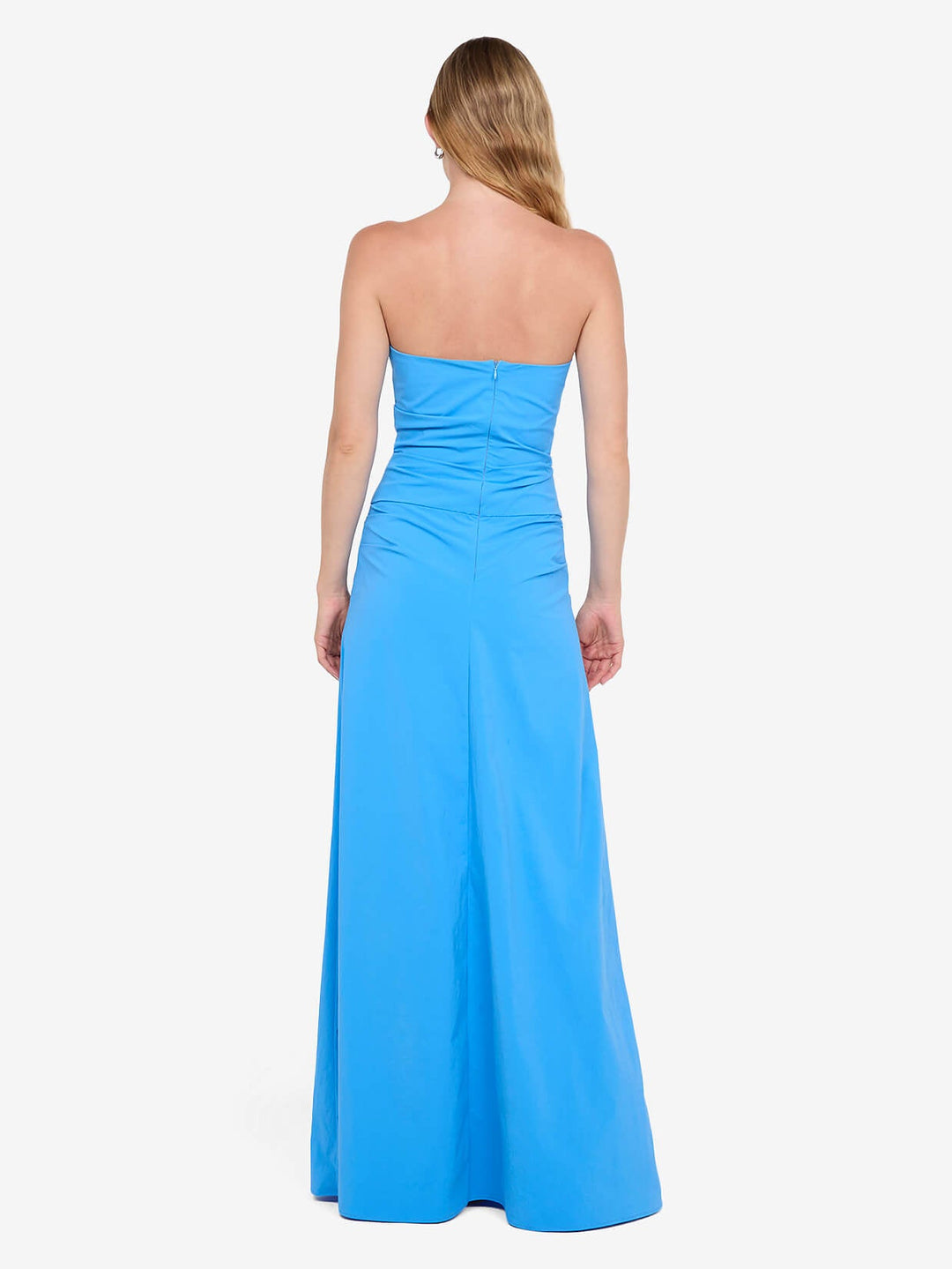 ANGELINA STRAPLESS MAXI DRESS - MID BLUE