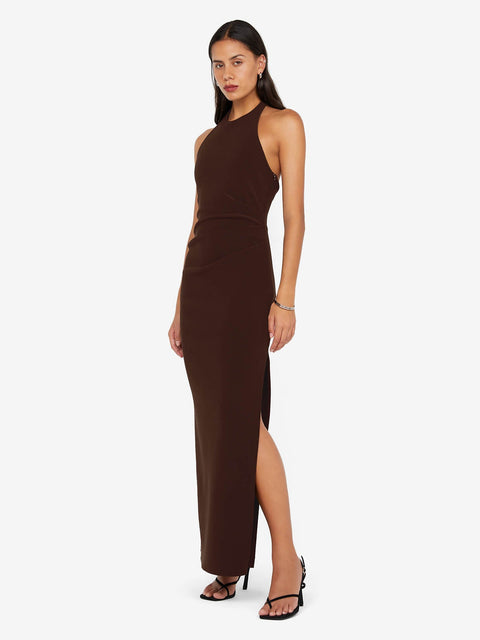 ASTA MAXI DRESS - DARK CHOCOLATE