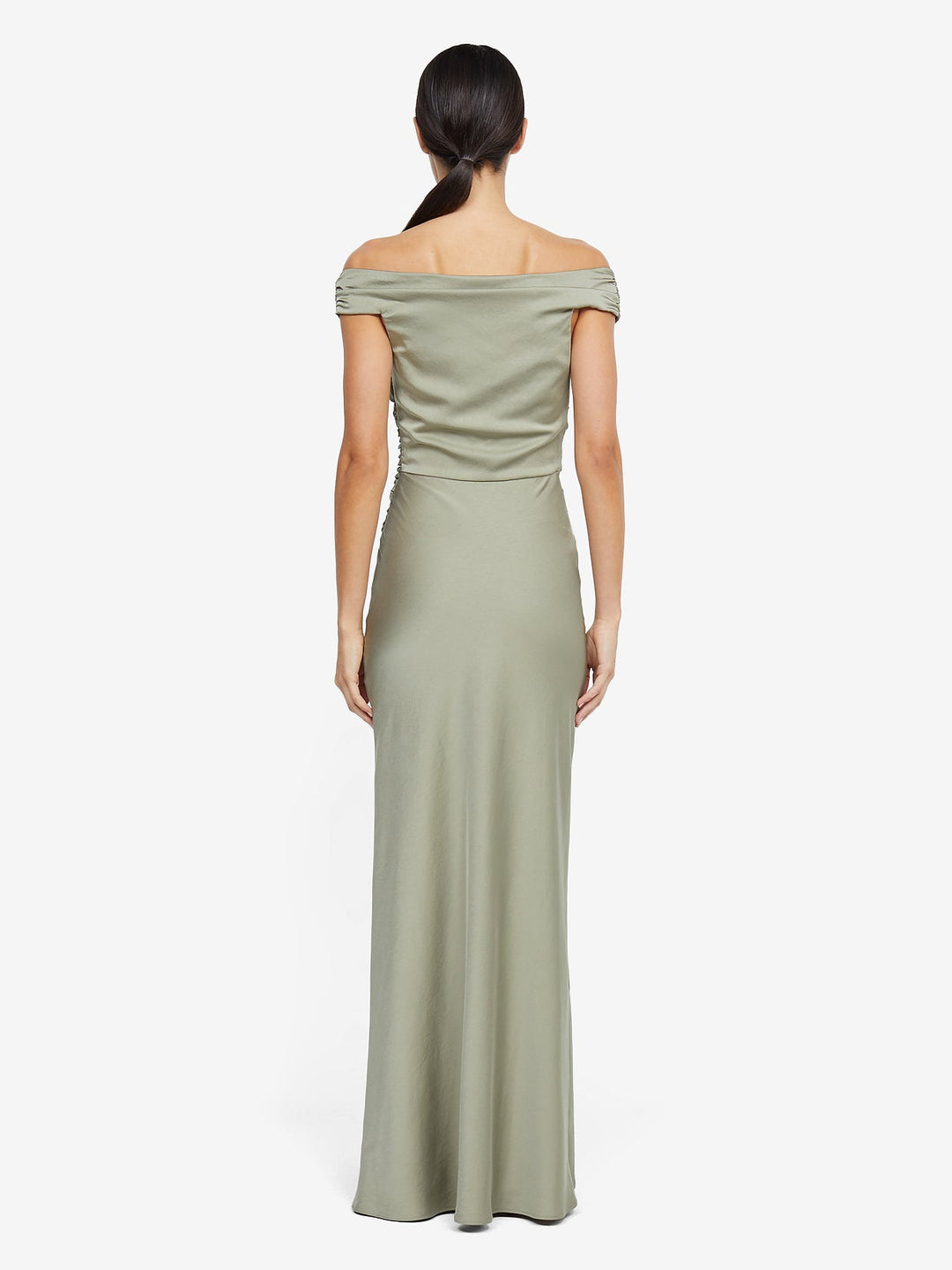 Eternity Off Shoulder Maxi in Sage - BEC + BRIDGE BEC + BRIDGE US Eternity Off Shoulder Maxi in Sage - BEC + BRIDGE BEC + BRIDGE US
