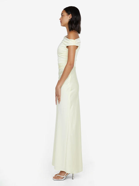 ETERNITY OFF SHOULDER MAXI - ICE YELLOW