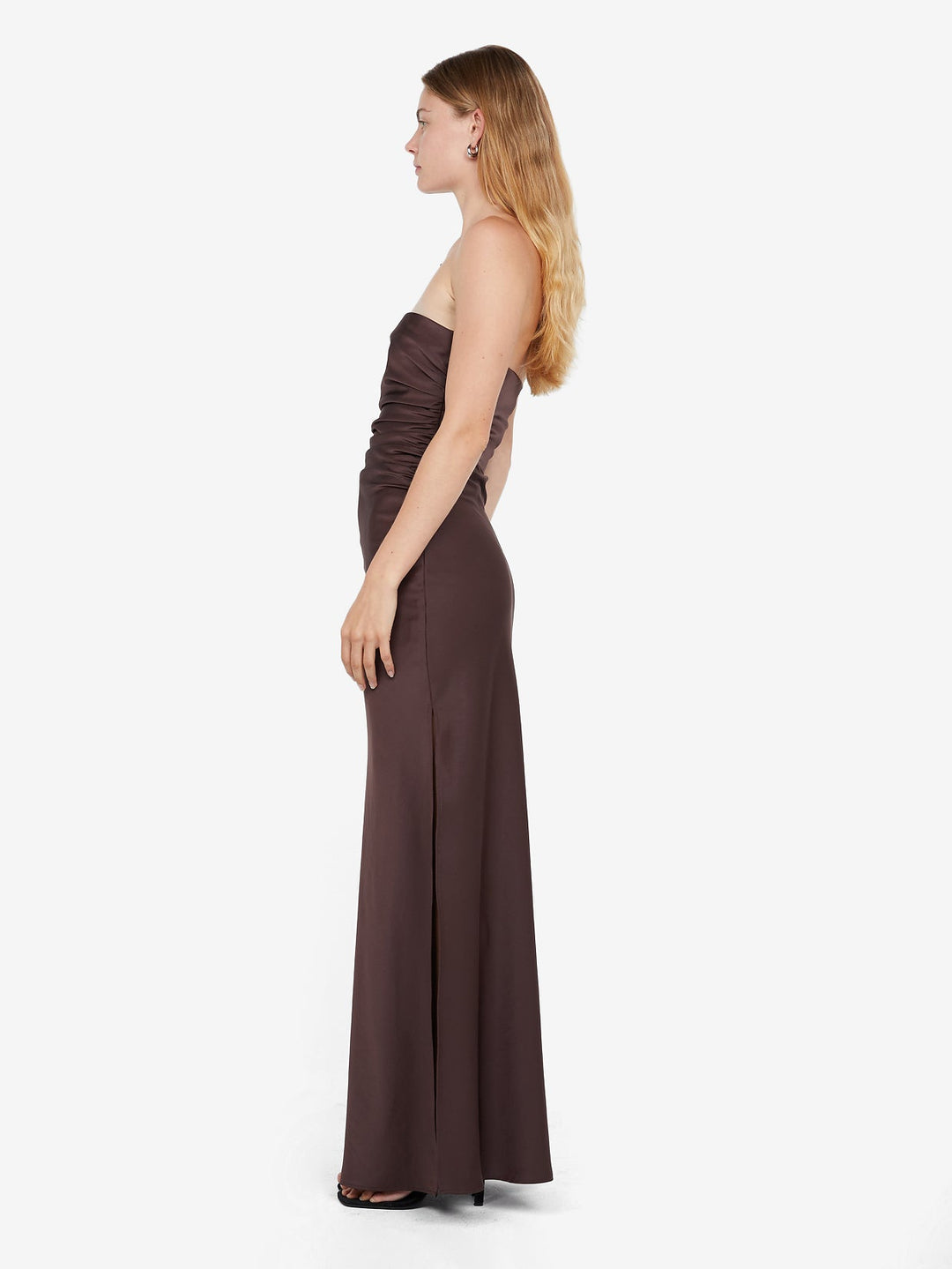 ETERNITY STRAPLESS MAXI DRESS - DARK CHOCOLATE