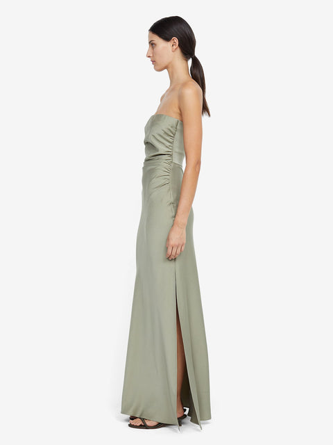 ETERNITY STRAPLESS MAXI DRESS - SAGE