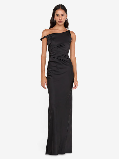 LUNETTA TWIST STRAP DRESS - BLACK