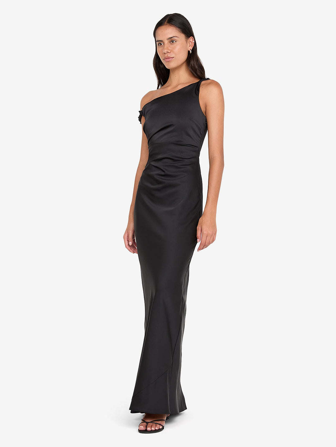 LUNETTA TWIST STRAP DRESS - BLACK