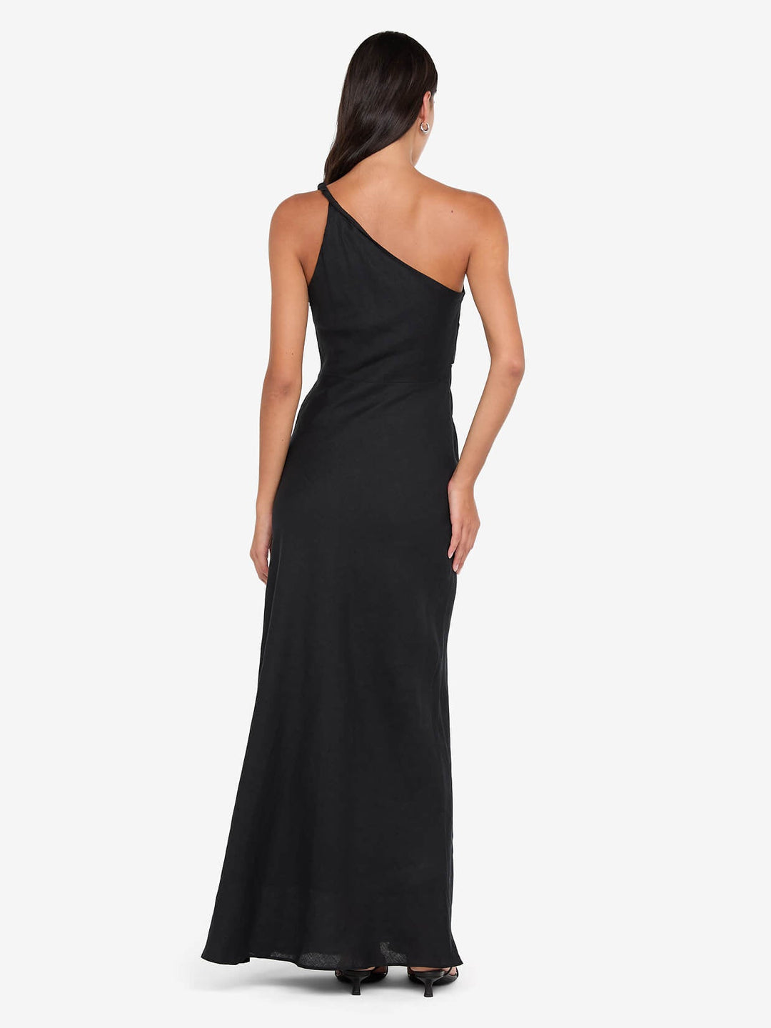 MELANIE ASYM MAXI DRESS - BLACK