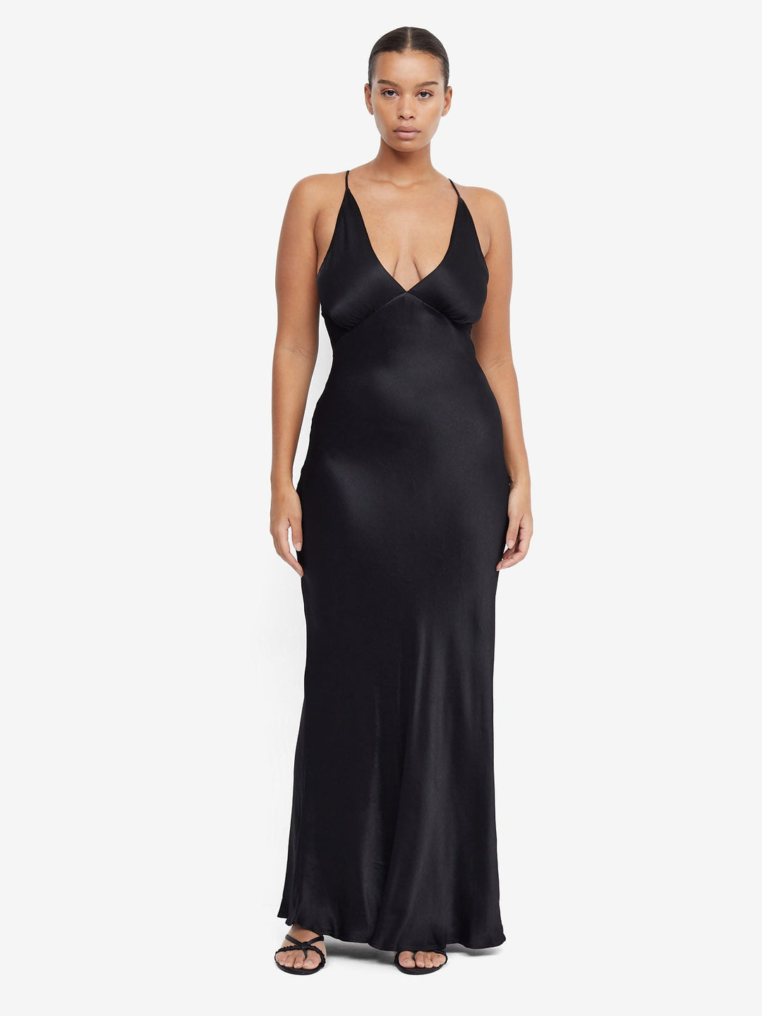 MOON DANCE V MAXI DRESS - BLACK