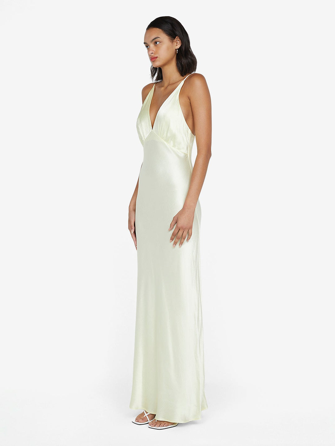 MOON DANCE V MAXI DRESS - ICE YELLOW