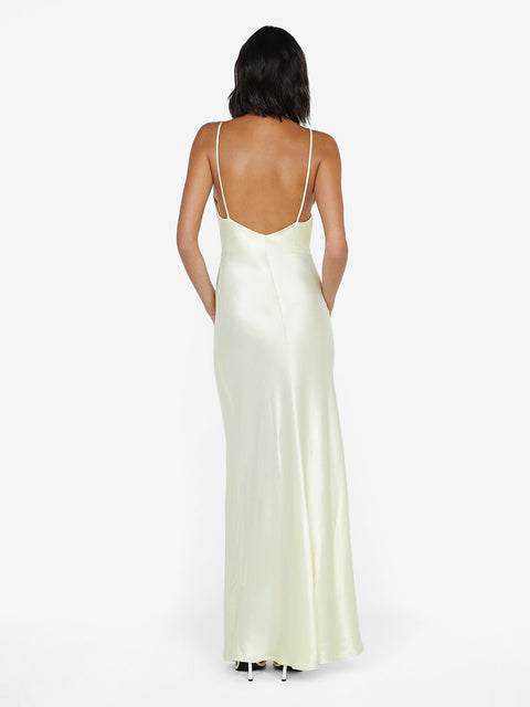 MOON DANCE V MAXI DRESS - ICE YELLOW