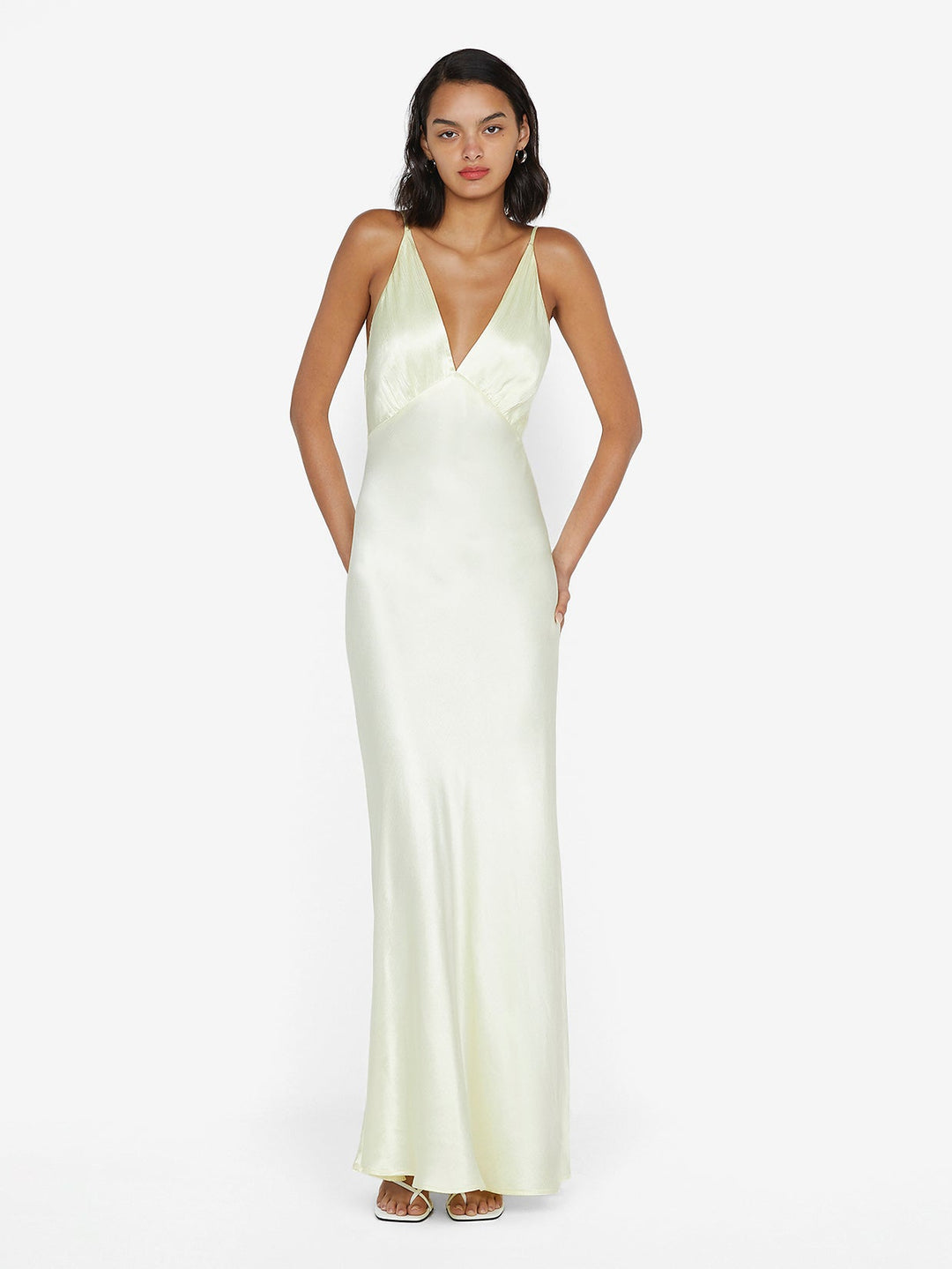MOON DANCE V MAXI DRESS - ICE YELLOW