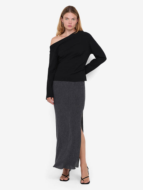 OTTIE ASYM TOP - BLACK
