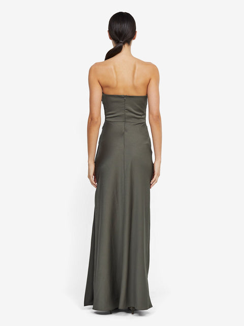 ETERNITY STRAPLESS MAXI DRESS - DARK WILLOW