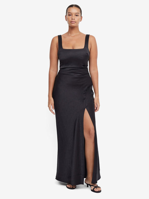 THE DREAMER SQUARE NECK DRESS - BLACK