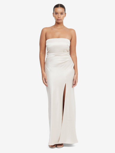 THE DREAMER STRAPLESS DRESS - SAND