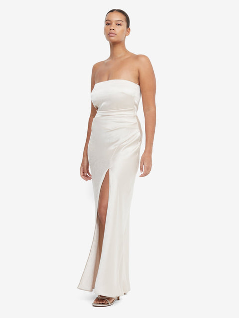 THE DREAMER STRAPLESS DRESS - SAND