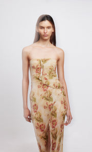 OPAL STRAPLESS MAXI DRESS - GENEVIVE FLORAL