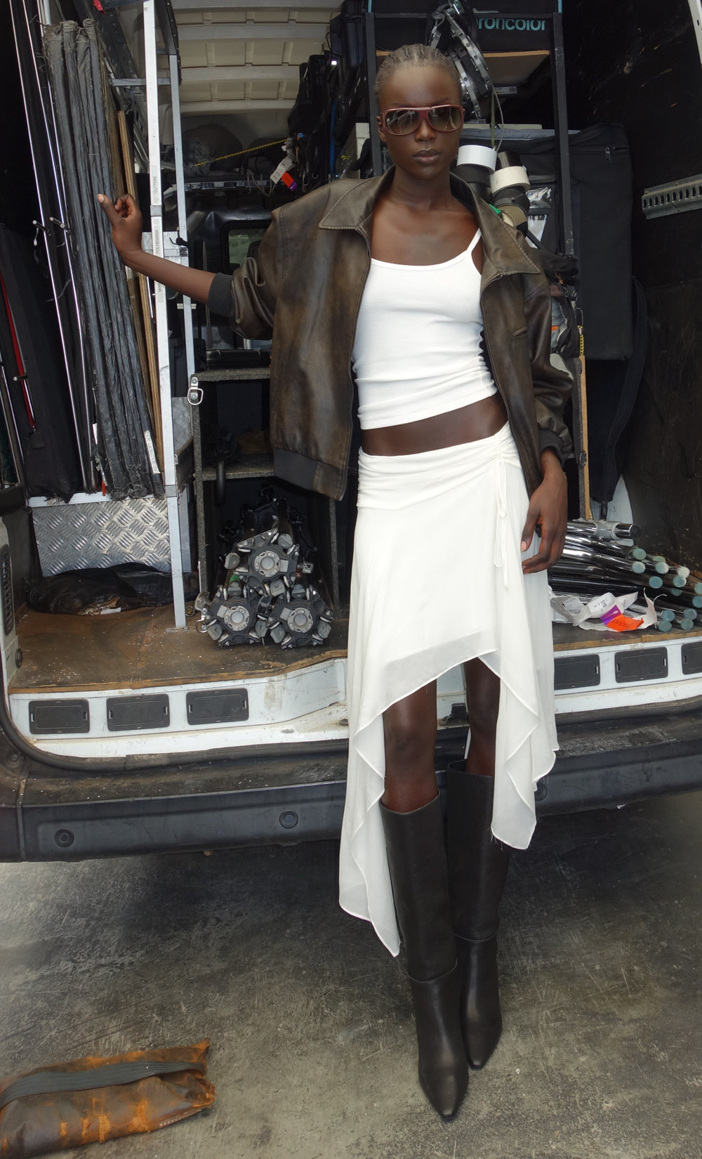 AUDREY ASYM SKIRT - IVORY