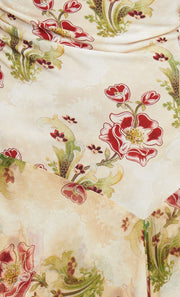 MONETTE ASYM STRAPLESS MAXI - GENEVIVE FLORAL